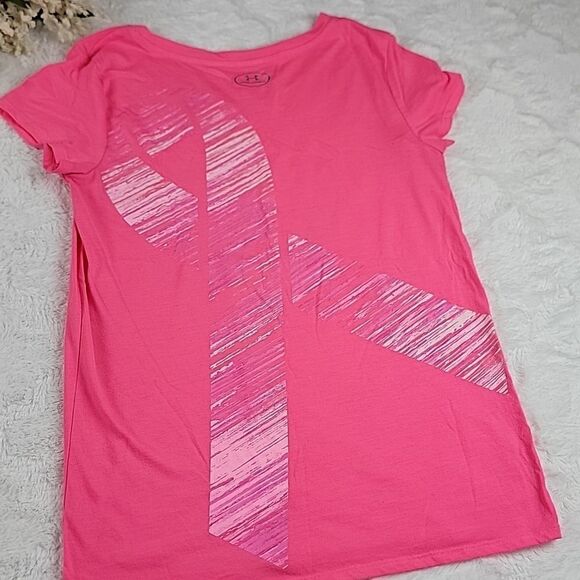 UNDER ARMOUR Breast Cancer Tee Shirt - Picture 2 of 5